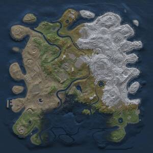 Thumbnail Rust Map: Procedural Map, Size: 4250, Seed: 40000, 17 Monuments