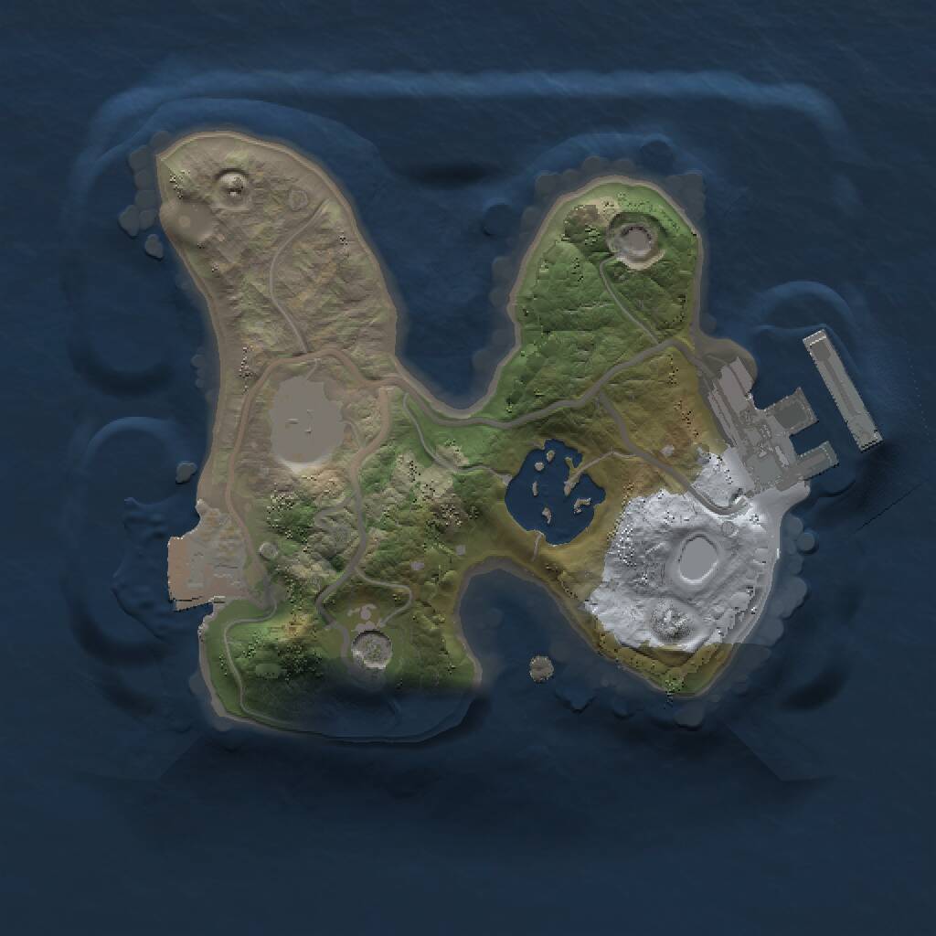 Rust Map: Procedural Map, Size: 1500, Seed: 2313421, 4 Monuments