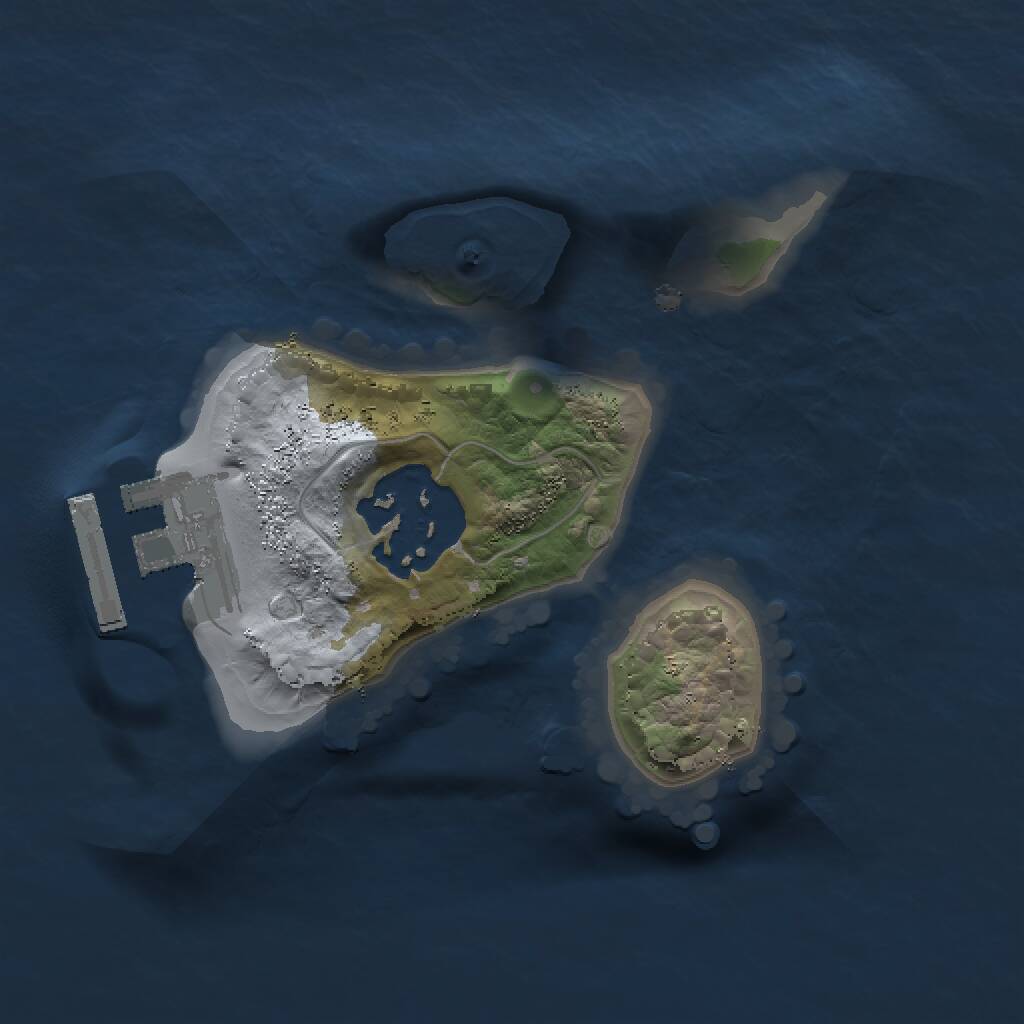 Rust Map: Procedural Map, Size: 1500, Seed: 2316732, 3 Monuments