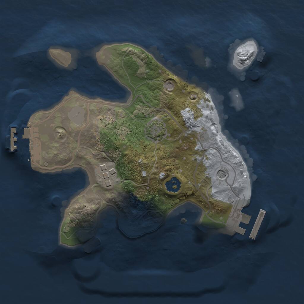 Rust Map: Procedural Map, Size: 2000, Seed: 94271, 6 Monuments
