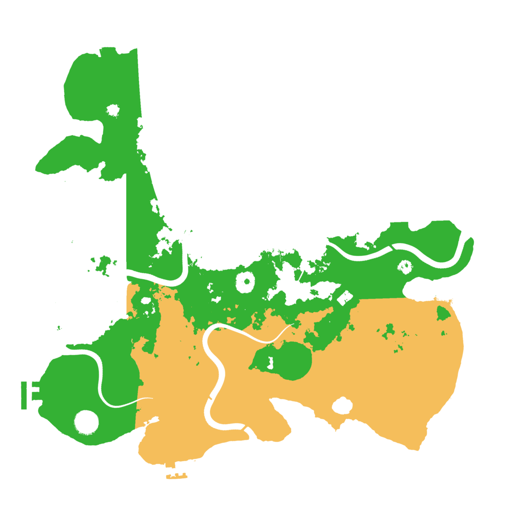 Biome Rust Map: Procedural Map, Size: 3650, Seed: 11111