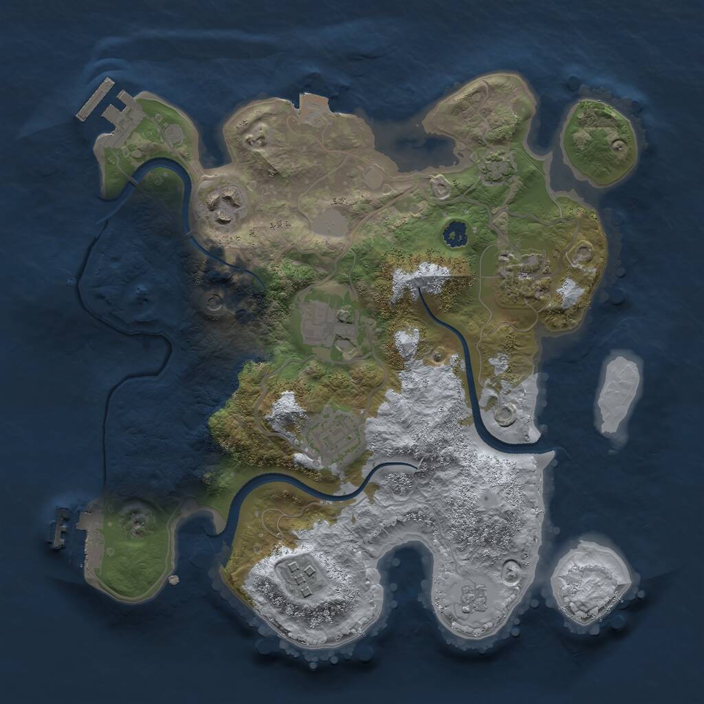 Rust Map: Procedural Map, Size: 2800, Seed: 24377314, 11 Monuments