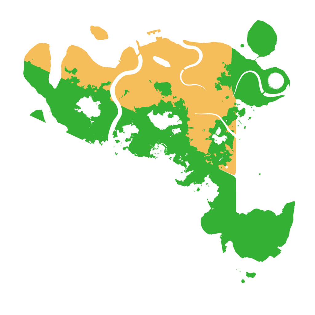 Biome Rust Map: Procedural Map, Size: 3500, Seed: 32689777