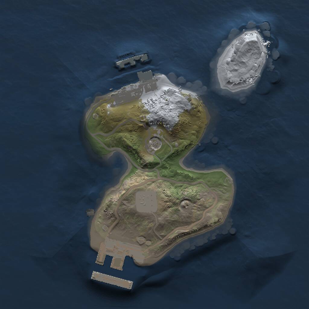 Rust Map: Procedural Map, Size: 1500, Seed: 713050505, 4 Monuments