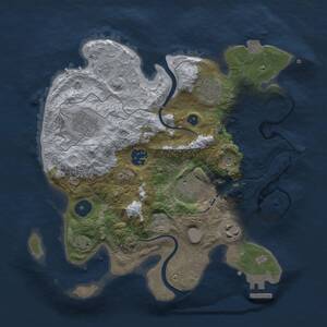 Thumbnail Rust Map: Procedural Map, Size: 3000, Seed: 1942703750, 11 Monuments