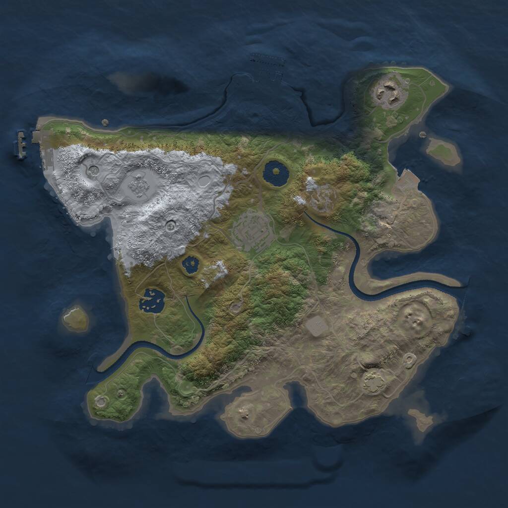 Rust Map: Procedural Map, Size: 3000, Seed: 59500009, 9 Monuments