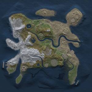 Thumbnail Rust Map: Procedural Map, Size: 3000, Seed: 1779823, 11 Monuments