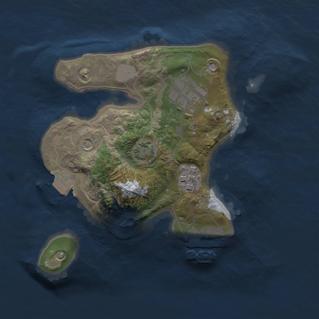 Rust Map: Procedural Map, Size: 2000, Seed: 1871854526, 6 Monuments