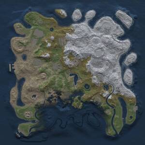 Thumbnail Rust Map: Procedural Map, Size: 4000, Seed: 20011912, 17 Monuments
