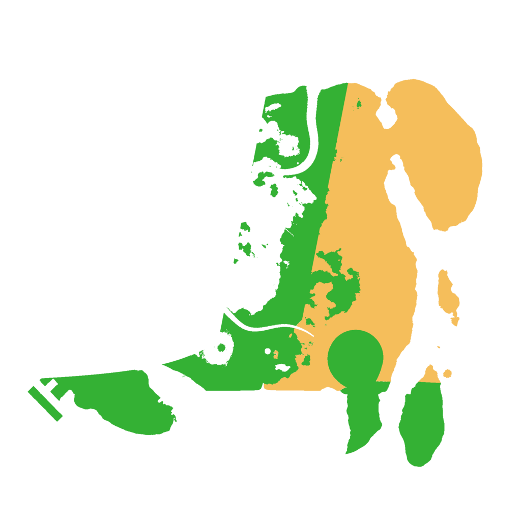 Biome Rust Map: Procedural Map, Size: 2500, Seed: 646464