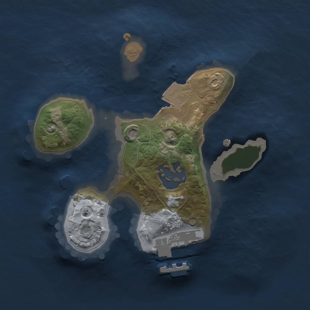 Rust Map: Procedural Map, Size: 1650, Seed: 1551231, 5 Monuments