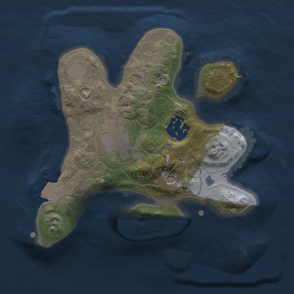 Rust Map: Procedural Map, Size: 2000, Seed: 19042565, 4 Monuments