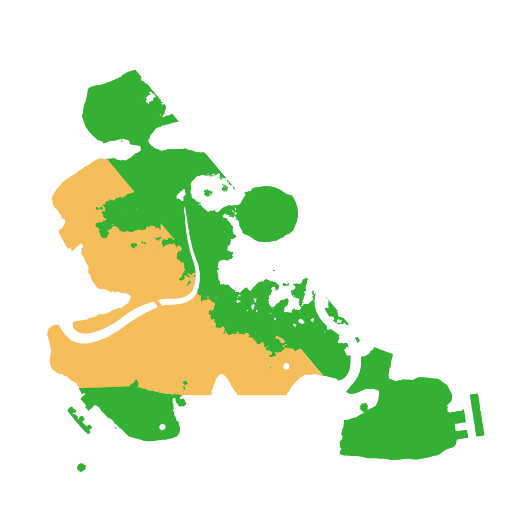 Biome Rust Map: Procedural Map, Size: 2500, Seed: 43276