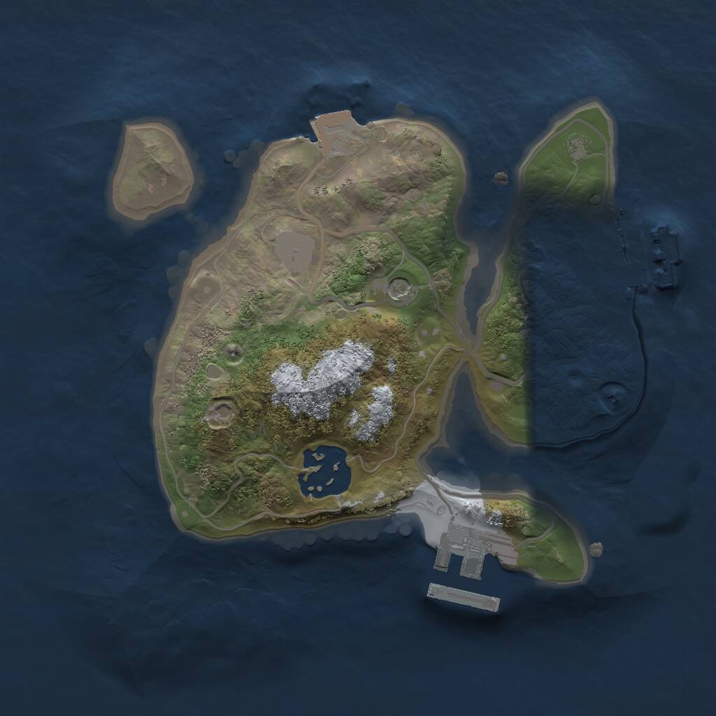 Rust Map: Procedural Map, Size: 2000, Seed: 1710681809, 5 Monuments