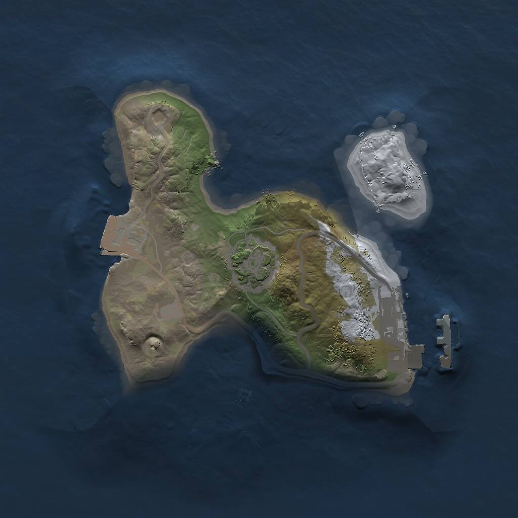 Rust Map: Procedural Map, Size: 1500, Seed: 1694316379, 3 Monuments
