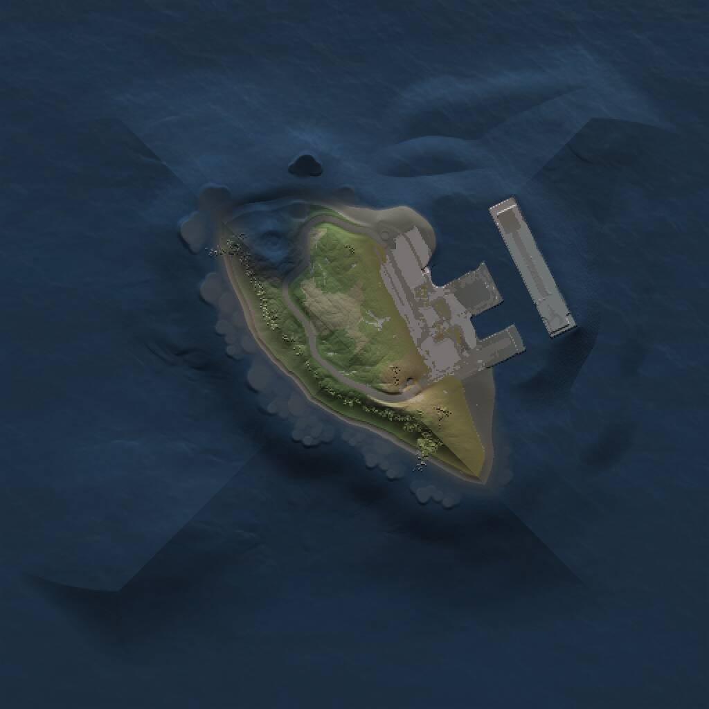 Rust Map: Procedural Map, Size: 1000, Seed: 24680, 2 Monuments