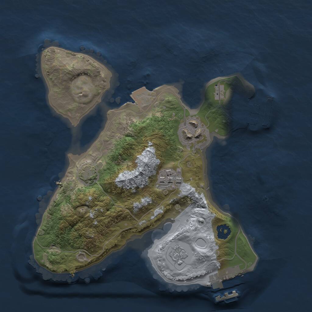 Rust Map: Procedural Map, Size: 2100, Seed: 321564, 7 Monuments