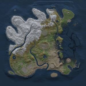 Thumbnail Rust Map: Procedural Map, Size: 3500, Seed: 6789563, 14 Monuments