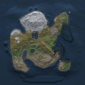 Thumbnail Rust Map: Procedural Map, Size: 2000, Seed: 987345, 3 Monuments