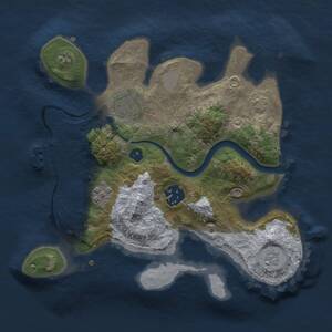 Thumbnail Rust Map: Procedural Map, Size: 2500, Seed: 2001159255, 7 Monuments