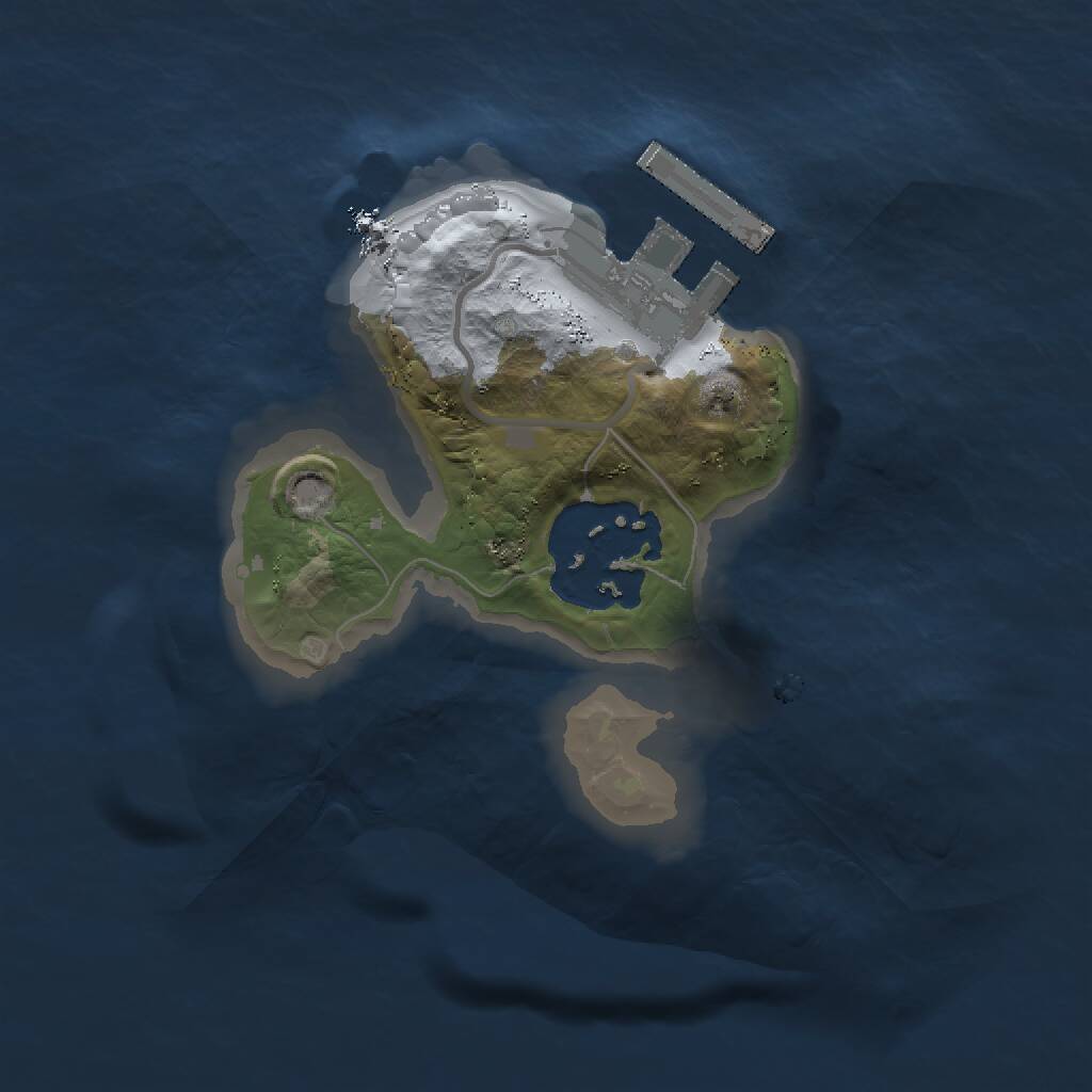 Rust Map: Procedural Map, Size: 1450, Seed: 2134487966, 3 Monuments