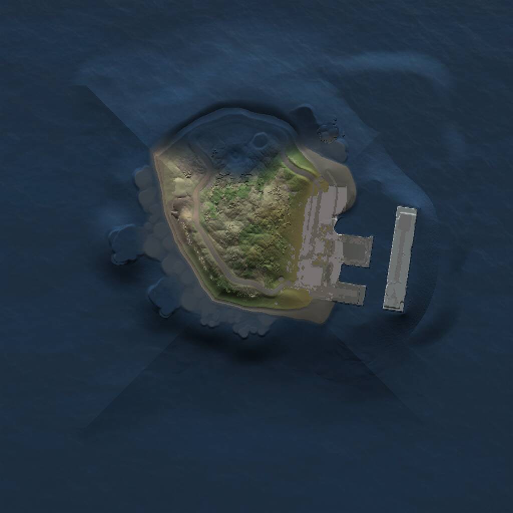 Rust Map: Procedural Map, Size: 1000, Seed: 734579270, 2 Monuments