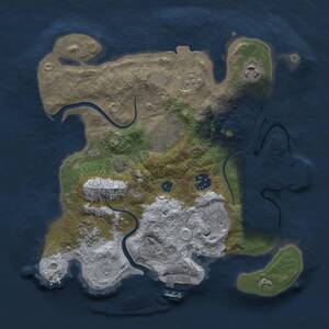 Thumbnail Rust Map: Procedural Map, Size: 3000, Seed: 613364292, 12 Monuments