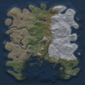 Thumbnail Rust Map: Procedural Map, Size: 4700, Seed: 2088172811, 17 Monuments