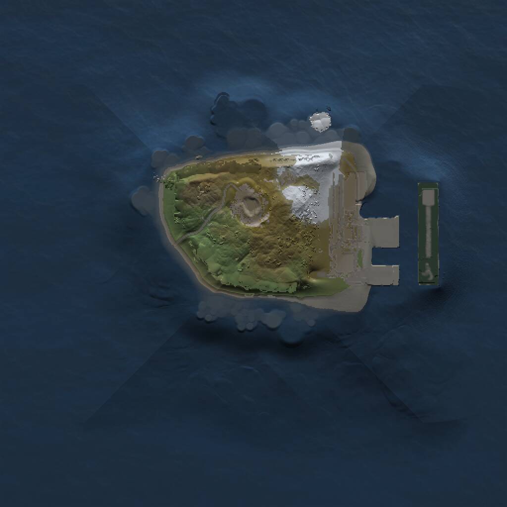 Rust Map: Procedural Map, Size: 1000, Seed: 1036952750, 4 Monuments