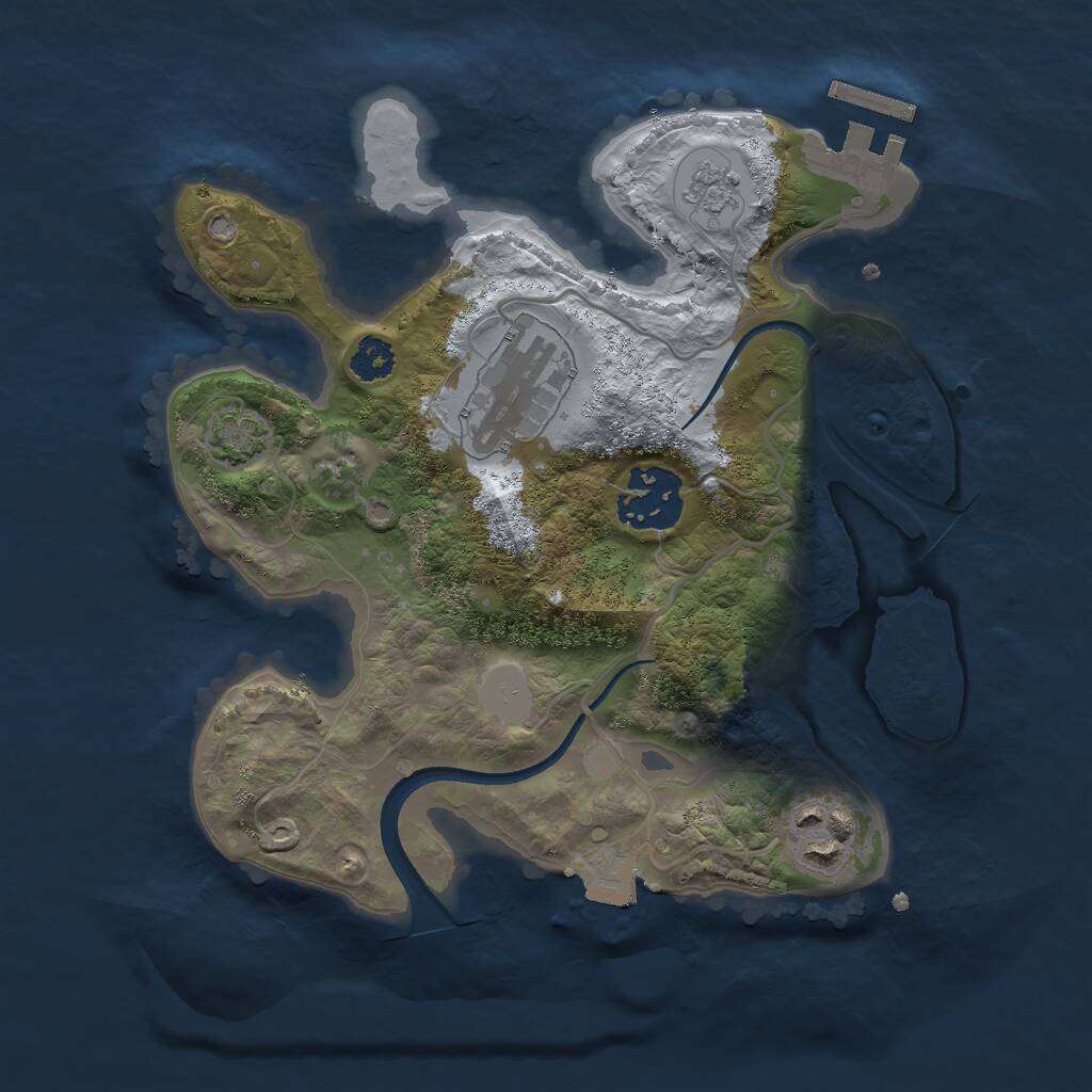 Rust Map: Procedural Map, Size: 2500, Seed: 3169, 7 Monuments