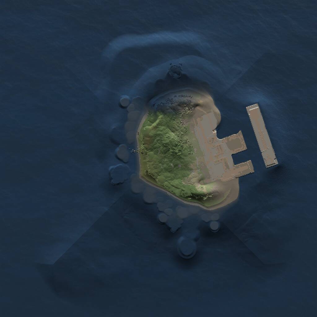 Rust Map: Procedural Map, Size: 1000, Seed: 393799353, 2 Monuments