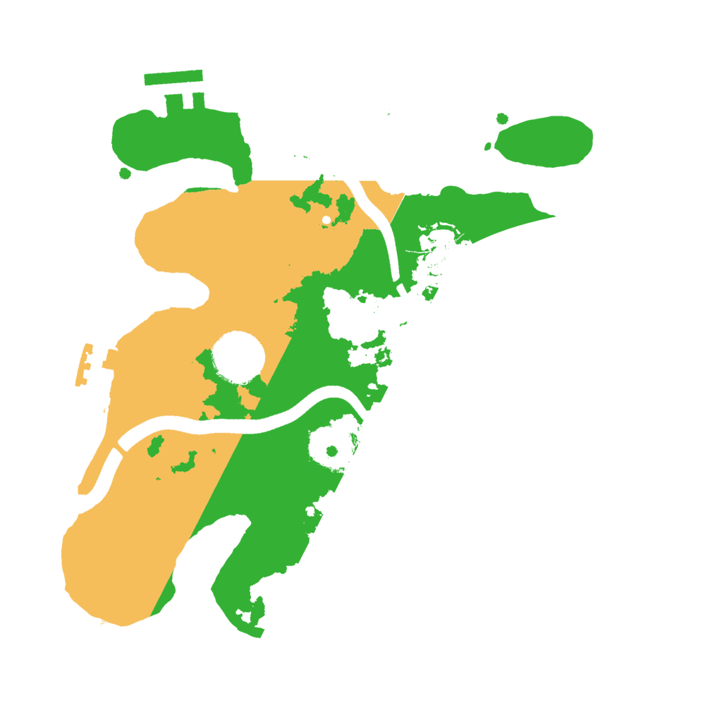 Biome Rust Map: Procedural Map, Size: 2500, Seed: 48544