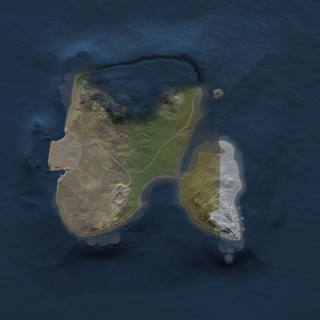 Rust Map: Procedural Map, Size: 1250, Seed: 64856123, 1 Monuments