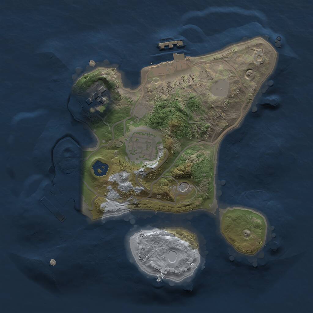 Rust Map: Procedural Map, Size: 2000, Seed: 656, 6 Monuments