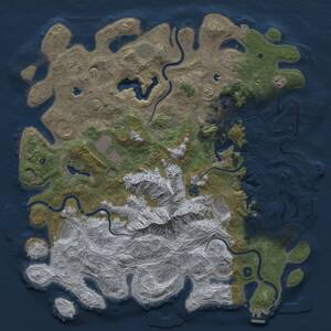 Thumbnail Rust Map: Procedural Map, Size: 5000, Seed: 181117663, 17 Monuments
