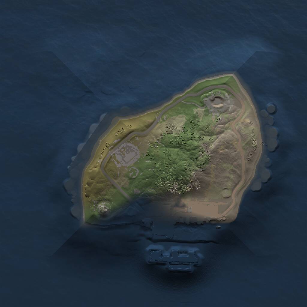 Rust Map: Procedural Map, Size: 1000, Seed: 851579570, 2 Monuments