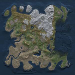 Thumbnail Rust Map: Procedural Map, Size: 4000, Seed: 1202504483, 16 Monuments