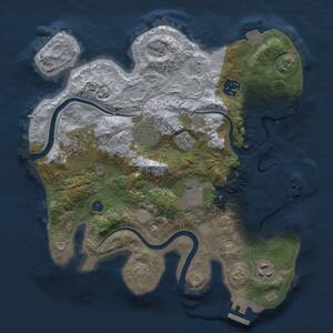 Thumbnail Rust Map: Procedural Map, Size: 3000, Seed: 407927, 12 Monuments