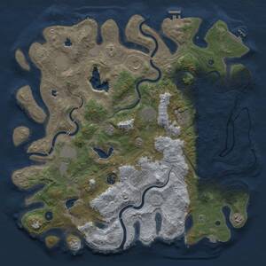Thumbnail Rust Map: Procedural Map, Size: 4500, Seed: 1527787809, 15 Monuments