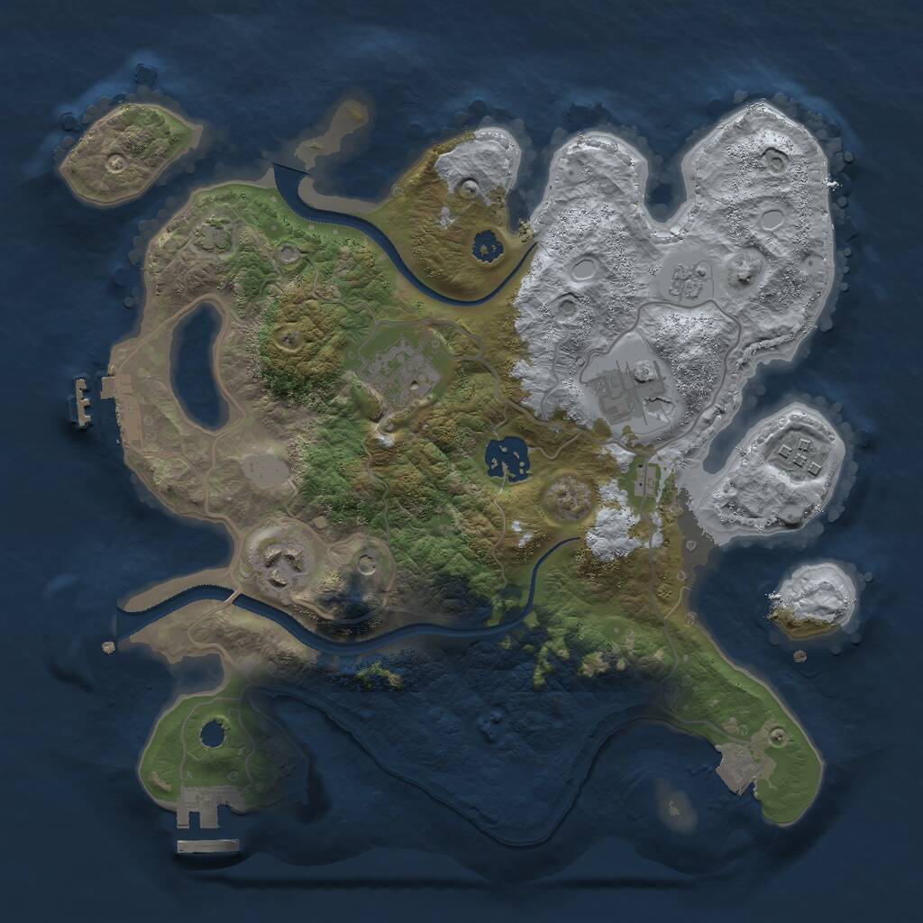 Rust Map: Procedural Map, Size: 3000, Seed: 15138, 11 Monuments