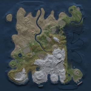 Thumbnail Rust Map: Procedural Map, Size: 3500, Seed: 1289937580, 16 Monuments