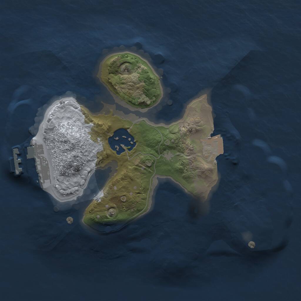 Rust Map: Procedural Map, Size: 1800, Seed: 465584883, 3 Monuments