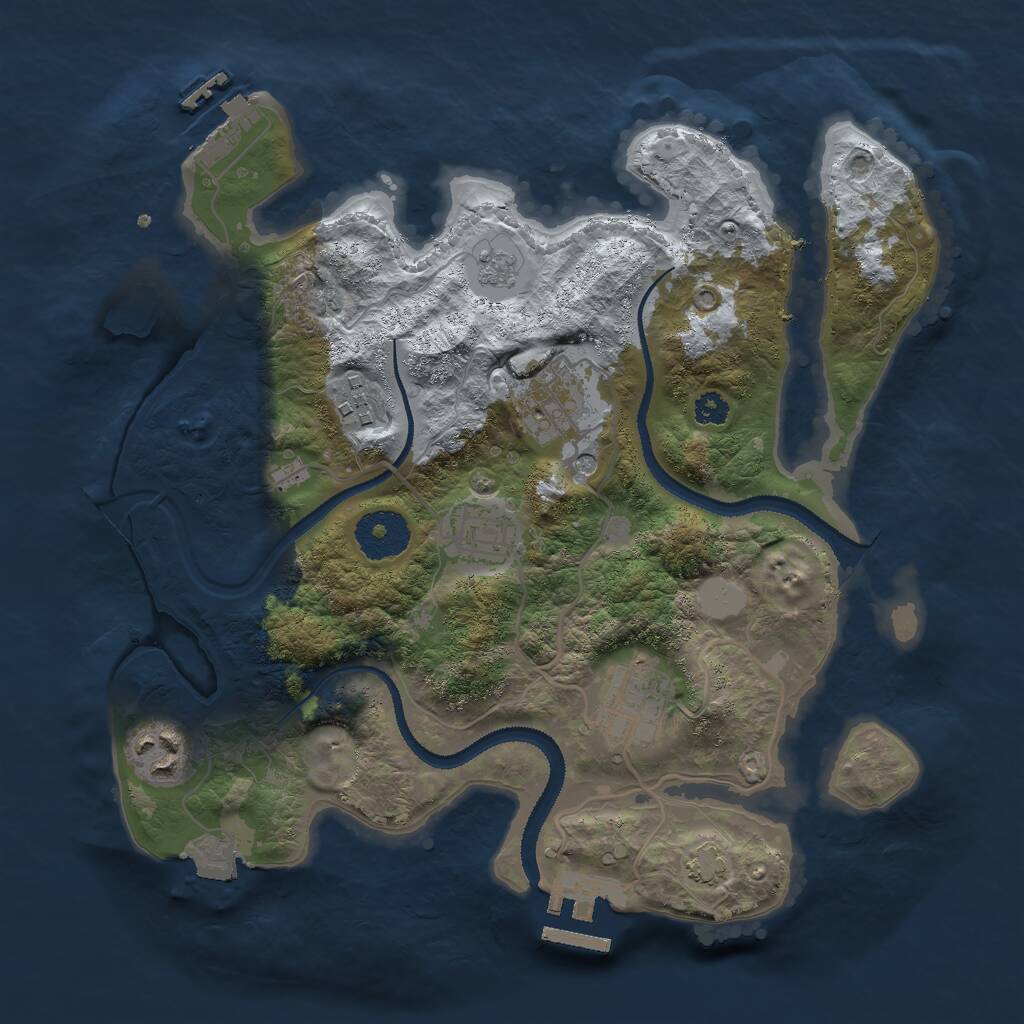 Rust Map: Procedural Map, Size: 3000, Seed: 1567925, 11 Monuments