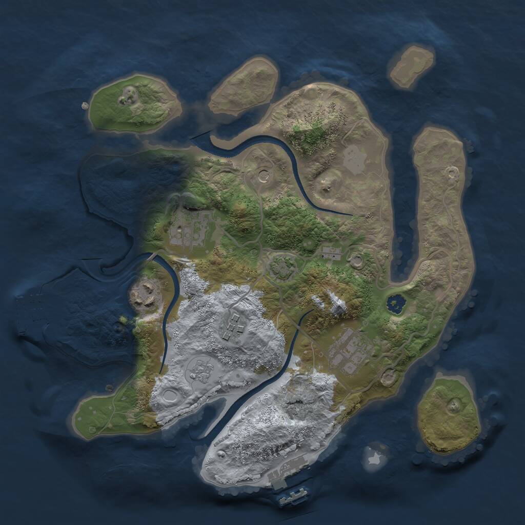 Rust Map: Procedural Map, Size: 2800, Seed: 116312, 10 Monuments