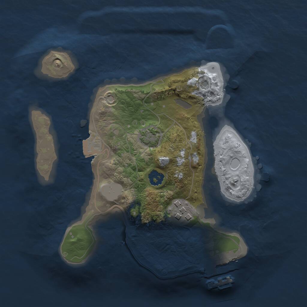 Rust Map: Procedural Map, Size: 2001, Seed: 68, 4 Monuments