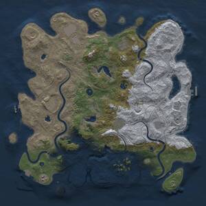Thumbnail Rust Map: Procedural Map, Size: 4500, Seed: 888954545, 16 Monuments