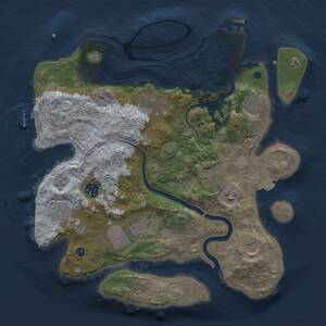Thumbnail Rust Map: Procedural Map, Size: 3500, Seed: 365614618, 15 Monuments