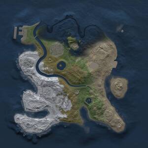 Thumbnail Rust Map: Procedural Map, Size: 2500, Seed: 1994846036, 8 Monuments