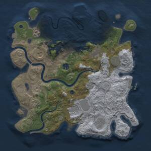 Thumbnail Rust Map: Procedural Map, Size: 3500, Seed: 489150552, 15 Monuments