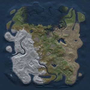 Thumbnail Rust Map: Procedural Map, Size: 4250, Seed: 863280140, 14 Monuments